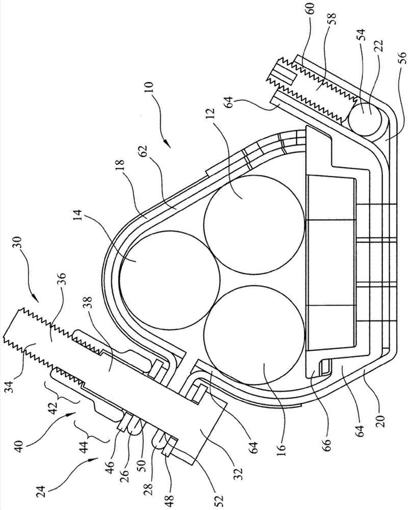 Cable clamping device