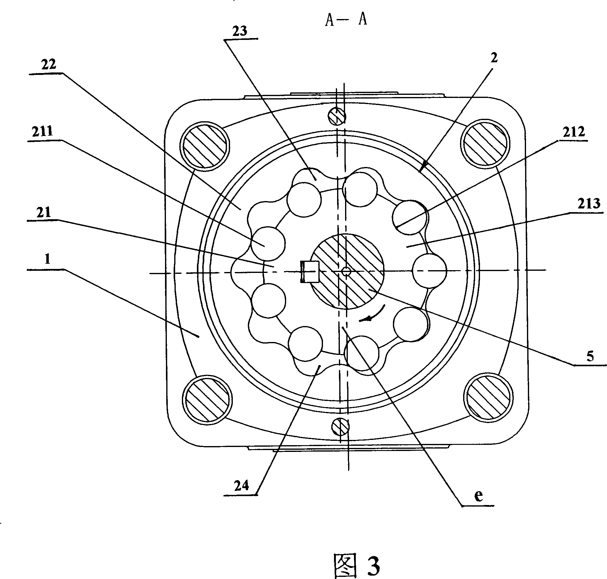 Highly effective inner mesh gear pump or motor