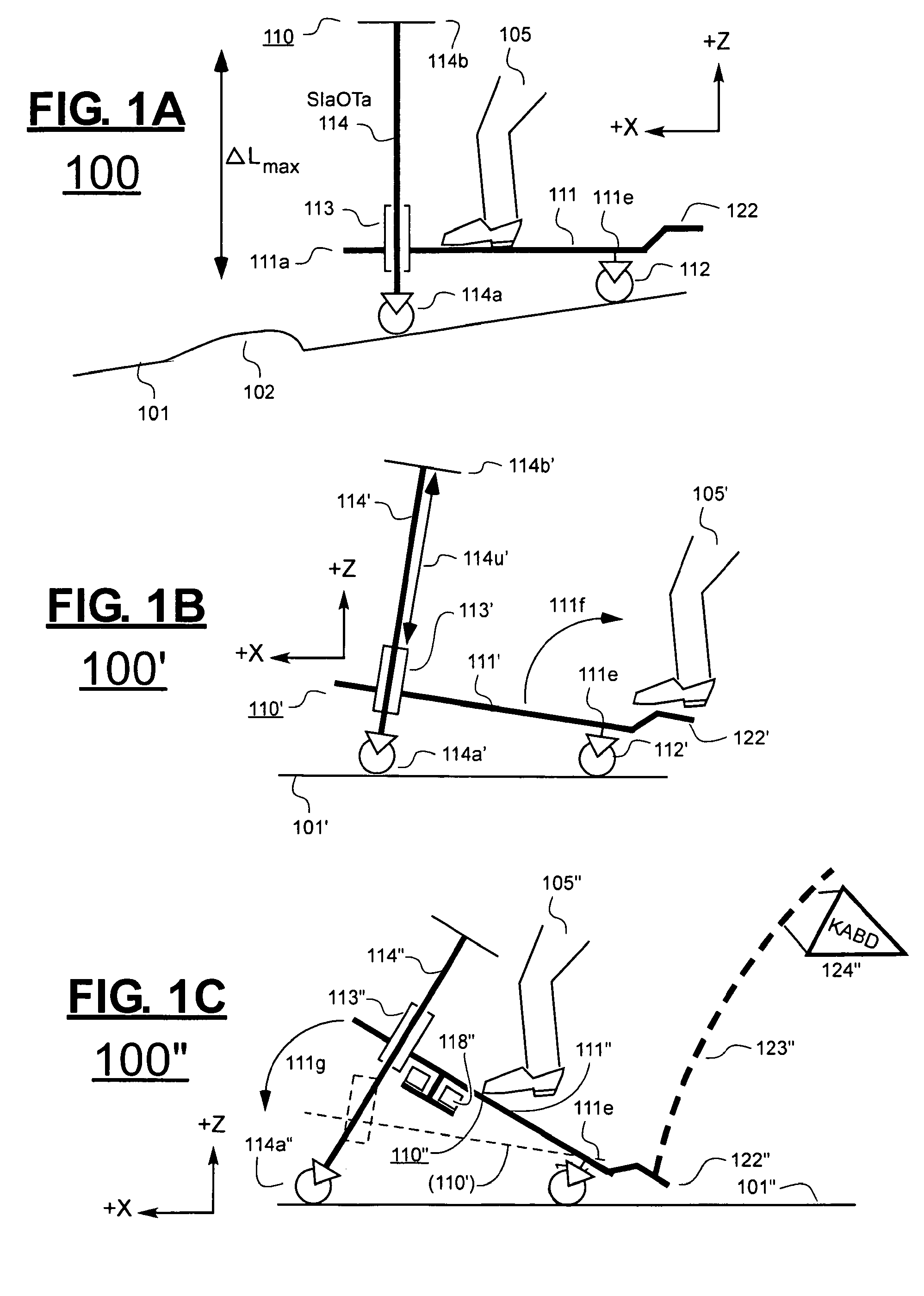 Transportation device with reciprocating part and kinetic storage