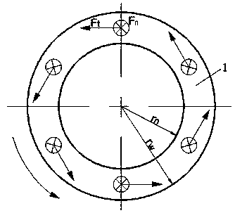 Calculation method of grinding force on spherical base surface of tapered roller