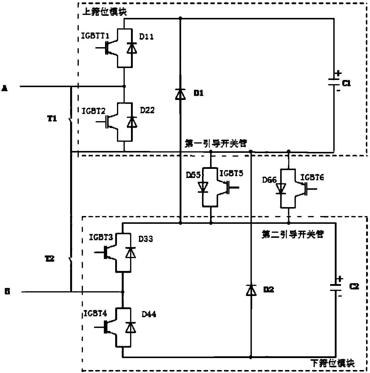 Topological structure of double-clamping subunit and converter