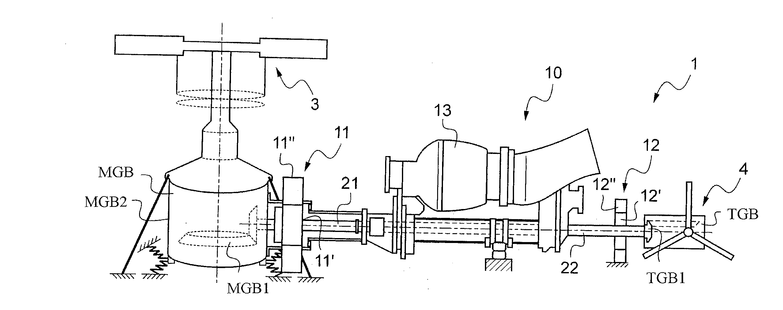 Power plant, a helicopter including such a power plant, and a method implemented by said power plant