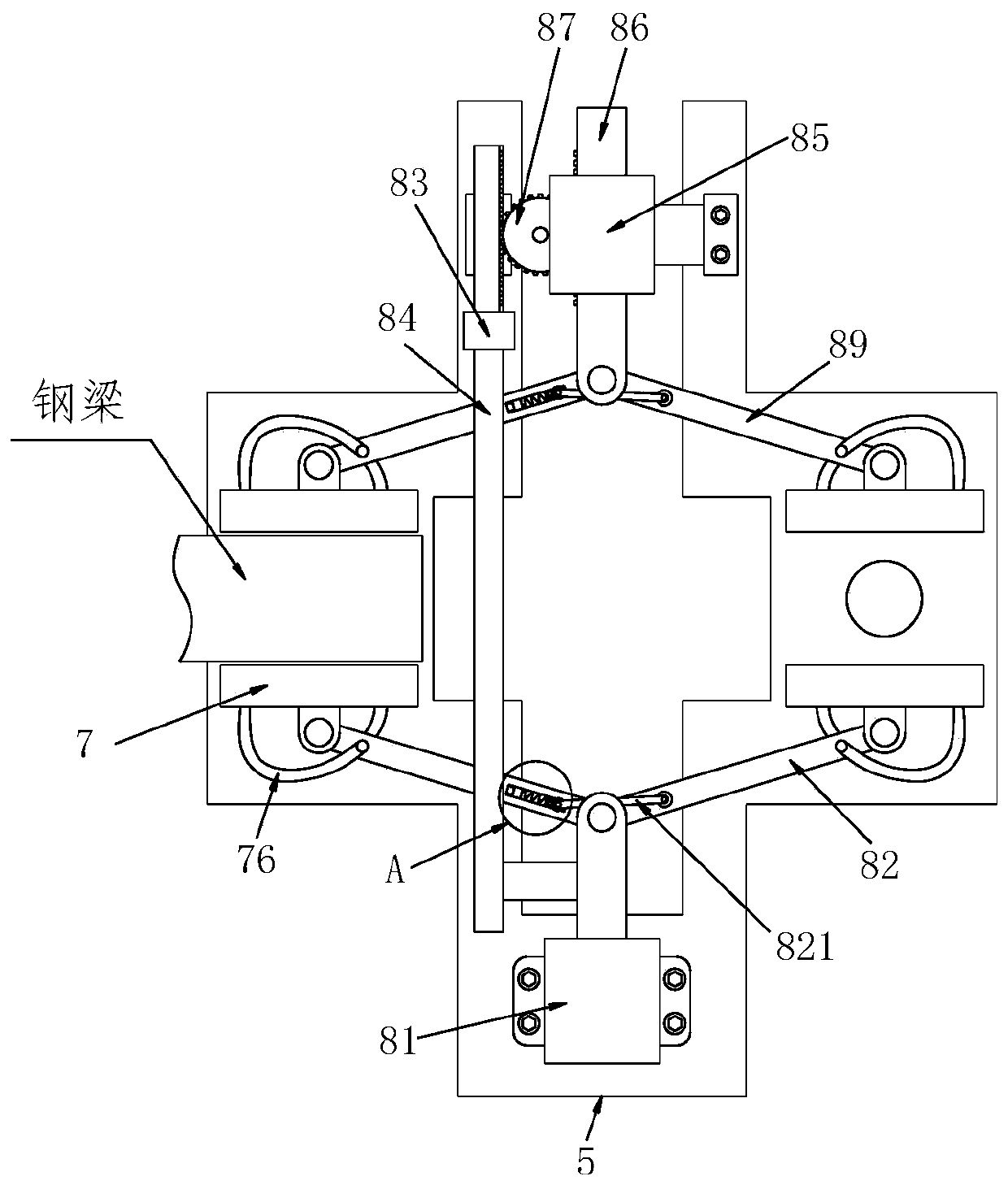 Assembly type building prefabricated steel structure connecting and positioning machine and construction method