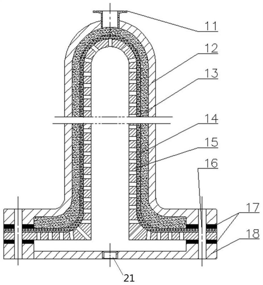 Ceramic fiber filter tube, preparation method and pressurized suction molding device