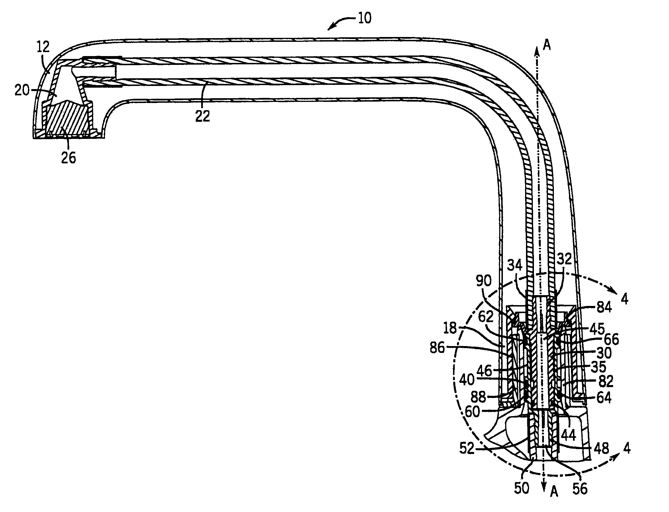 Swivel spout assembly