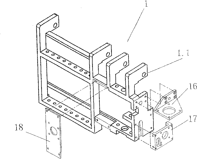 Composite embroidering needle bar rack set of computer embroidering machine