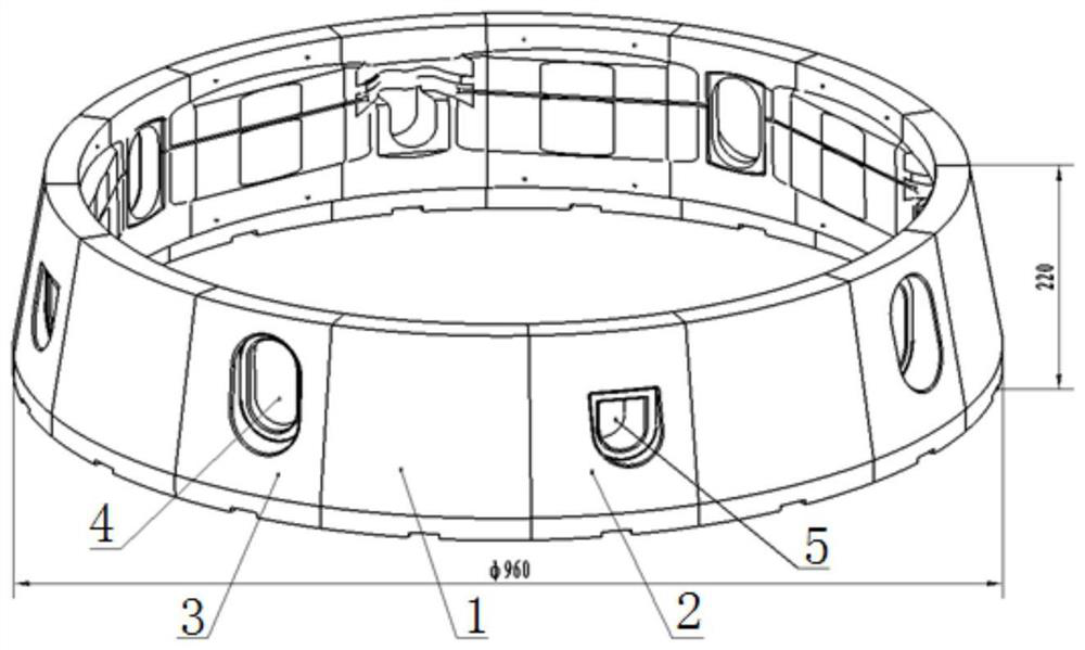 Manufacturing method of outer ring splicing block assembly