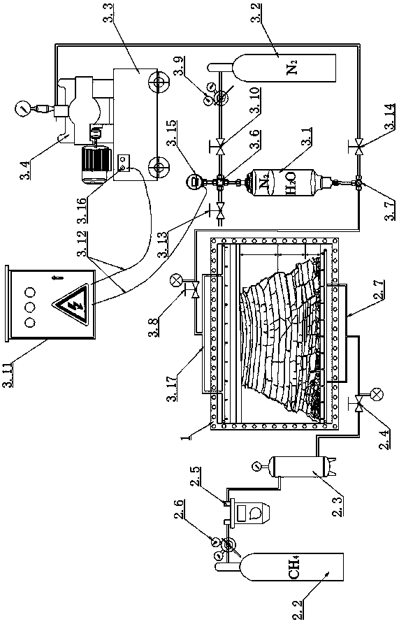 Visual simulation test system for gas-liquid two-phase countercurrent in abandoned mine goaf