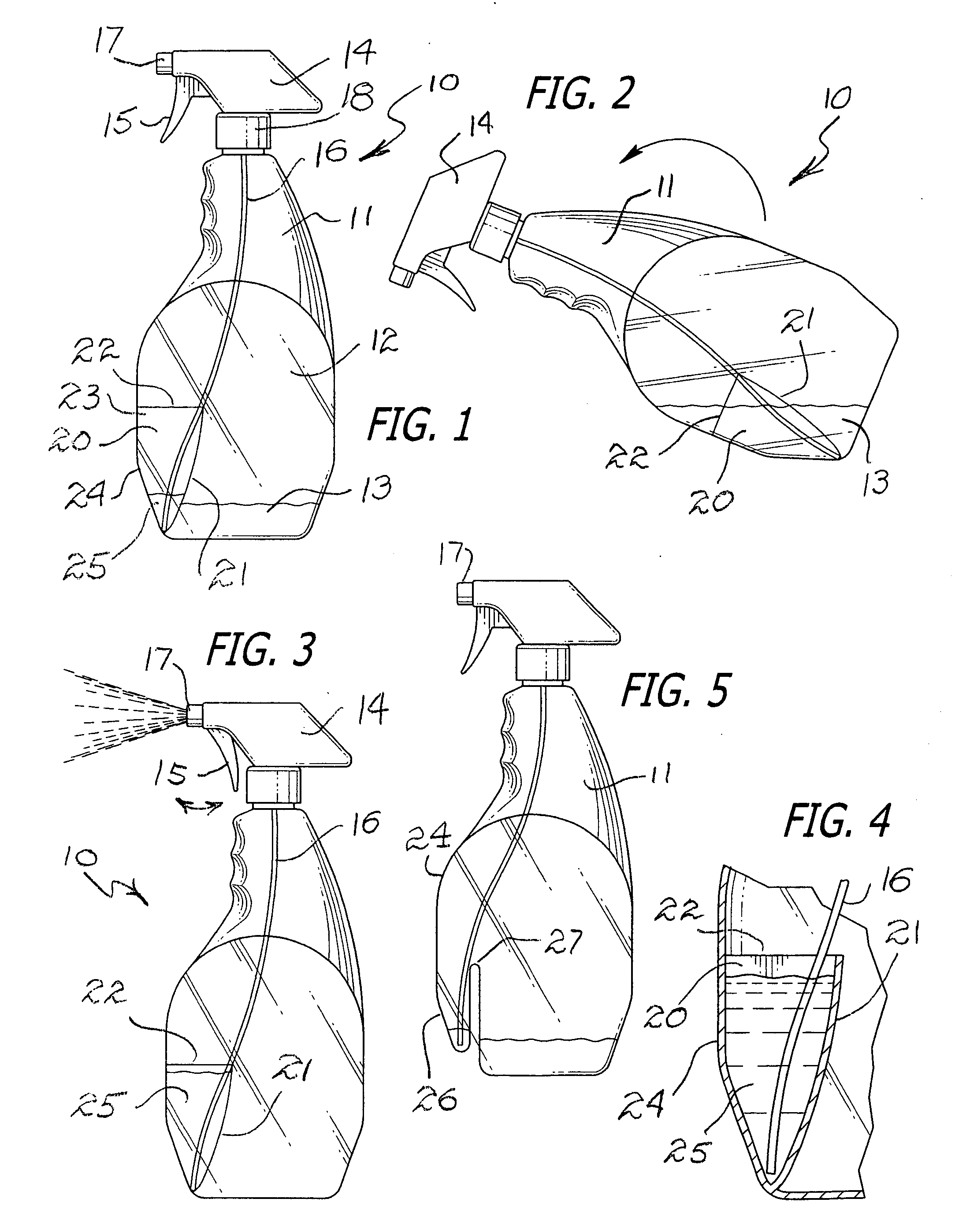 Bottle having reserve reservoir