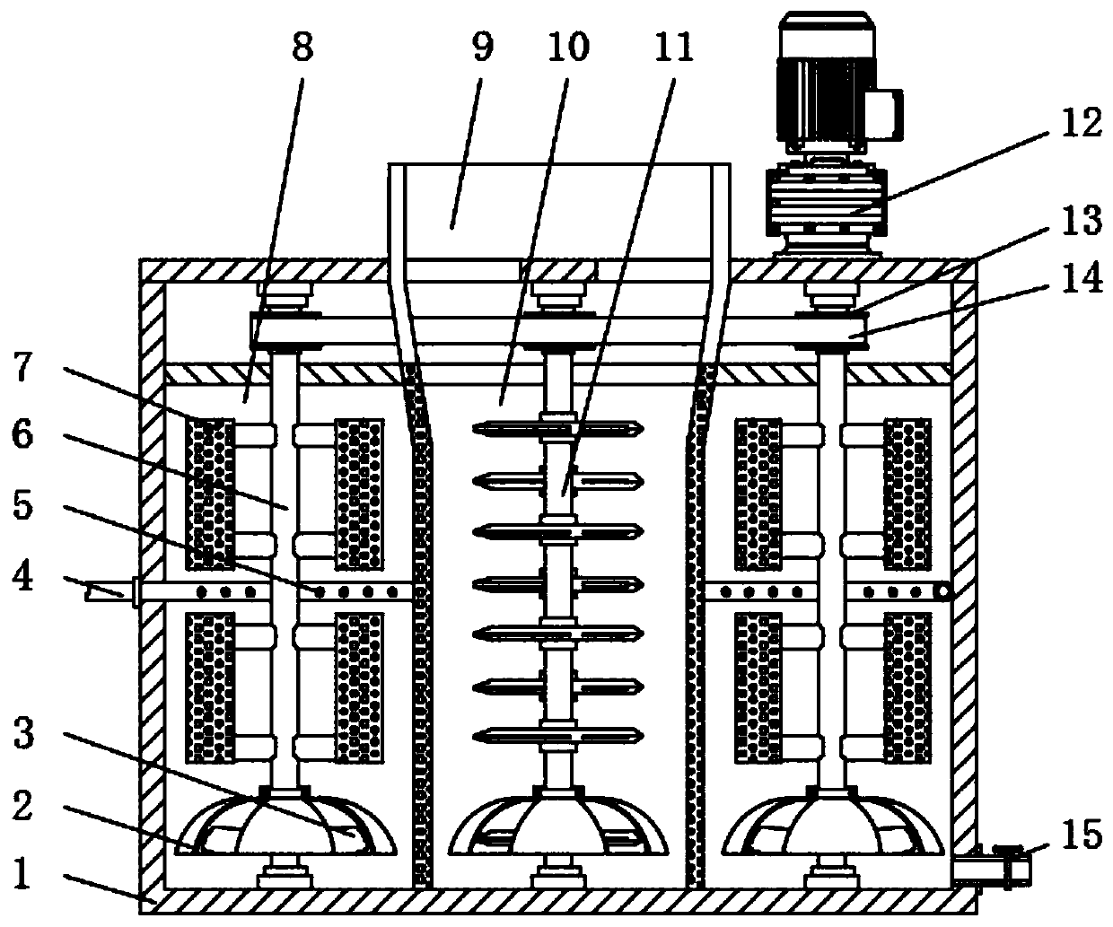 A bleaching and beating device for certificate paper production