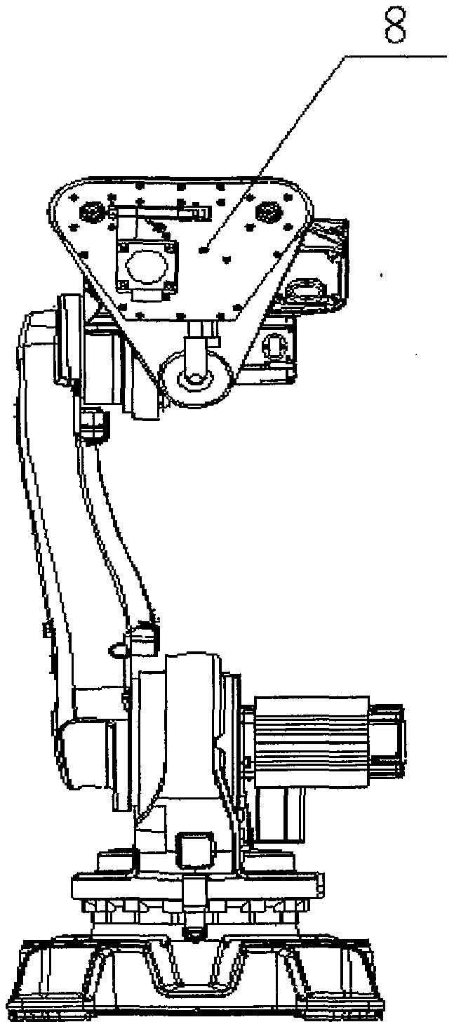 Abrasive belt grinding device and processing method for controllable pitch propeller profile based on industrial robot