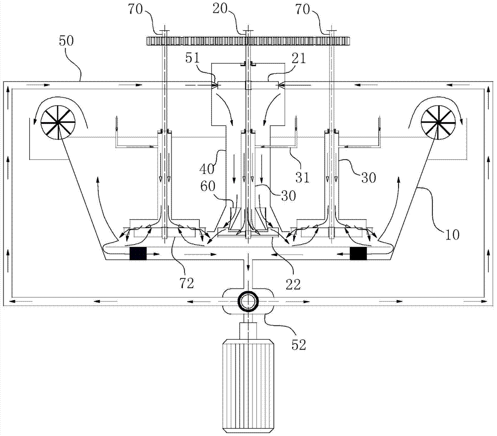 Mixed flow field flotation system driven by jet stream