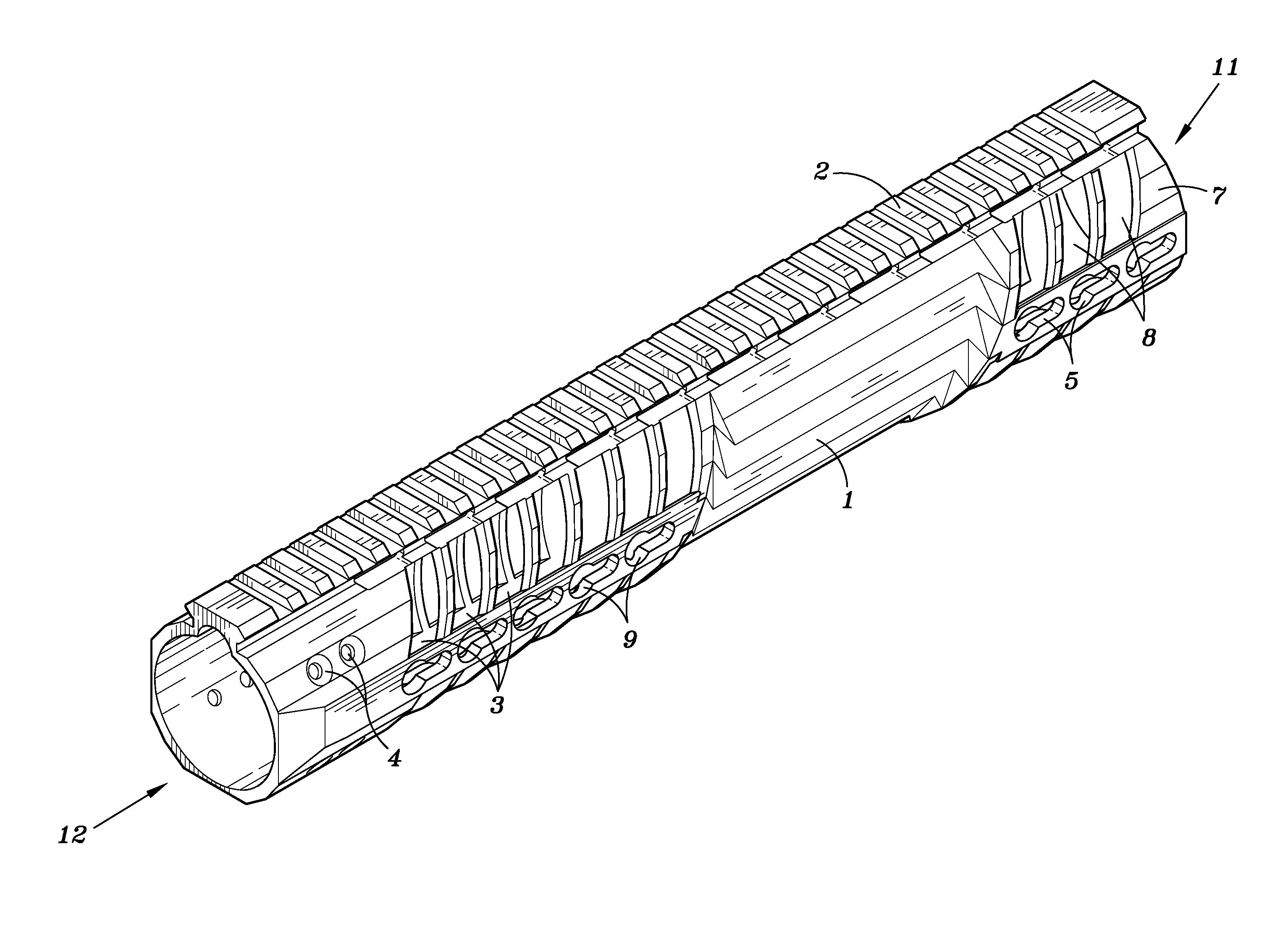 Rifle handguard with grip