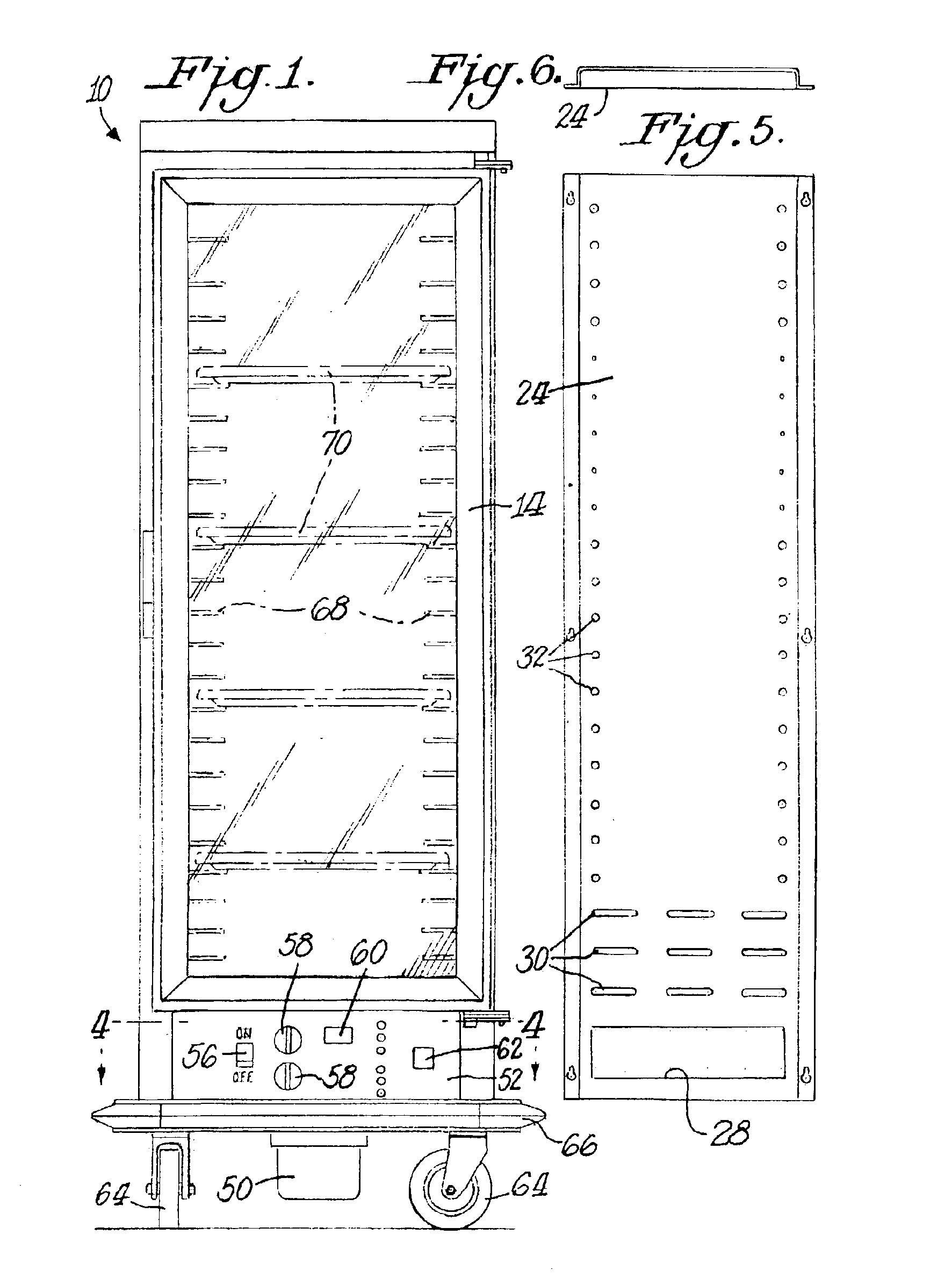 Heated proofing cabinet