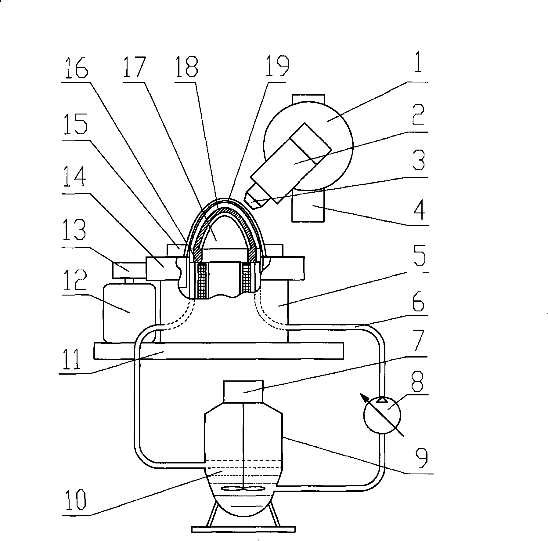 Method for polishing inner concave surface of optical elements as well as device