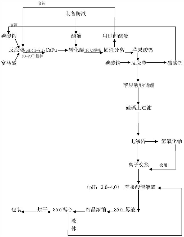 A kind of preparation method of L-malic acid