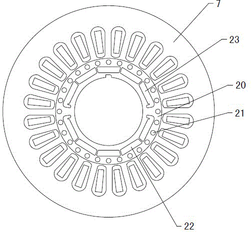 Dipolar permanent magnet synchronous submersible electric motor