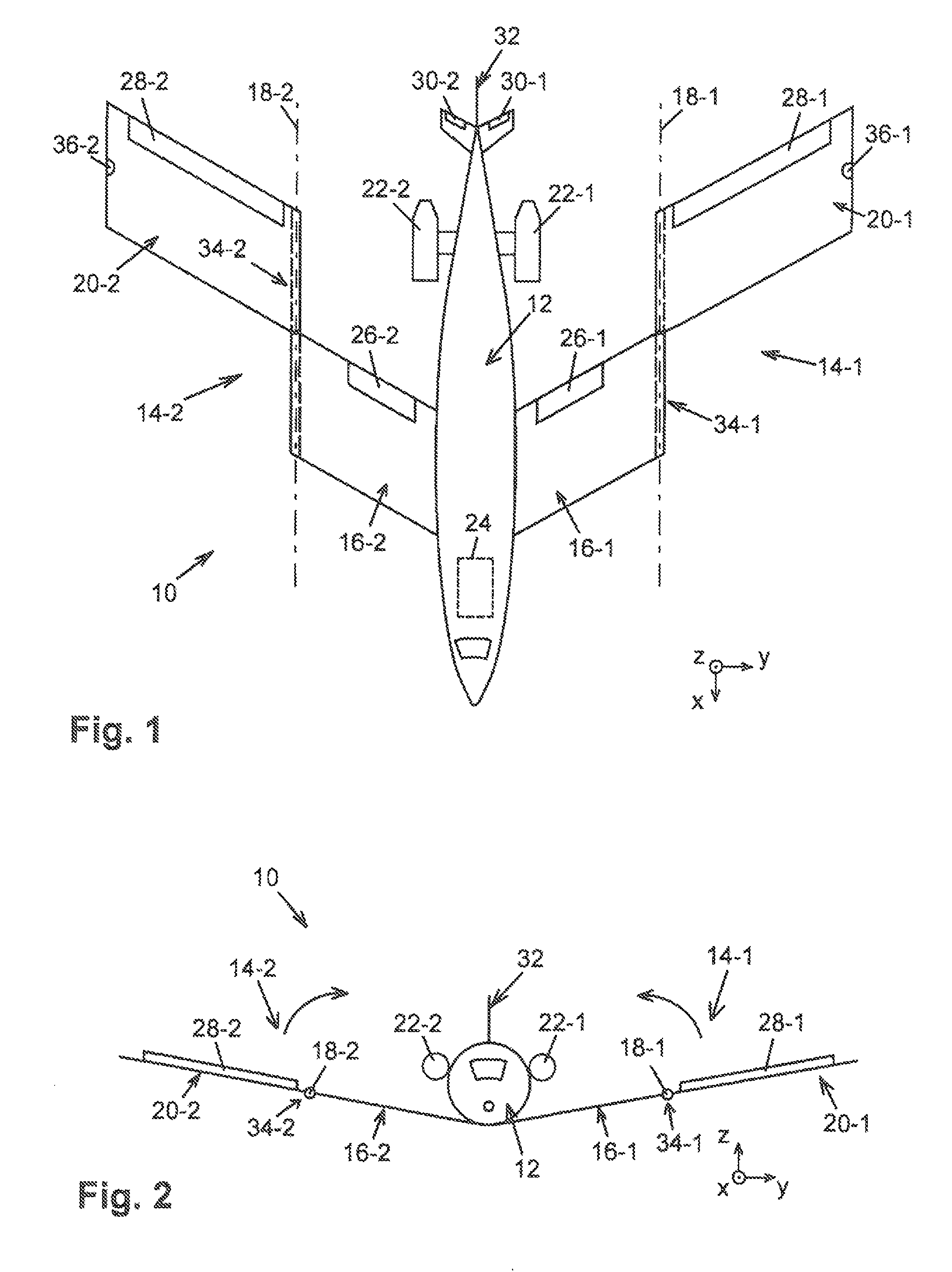 Aircraft having a variable geometry