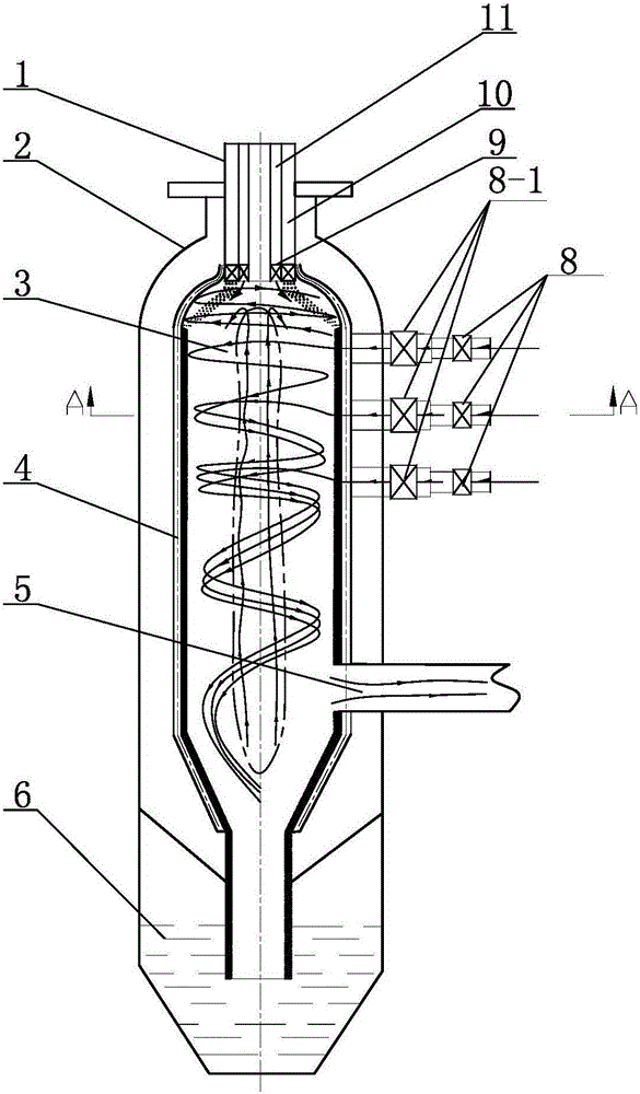 "Oxygen in water " strong swirl pulverized coal gasifier to prevent burning loss of furnace wall