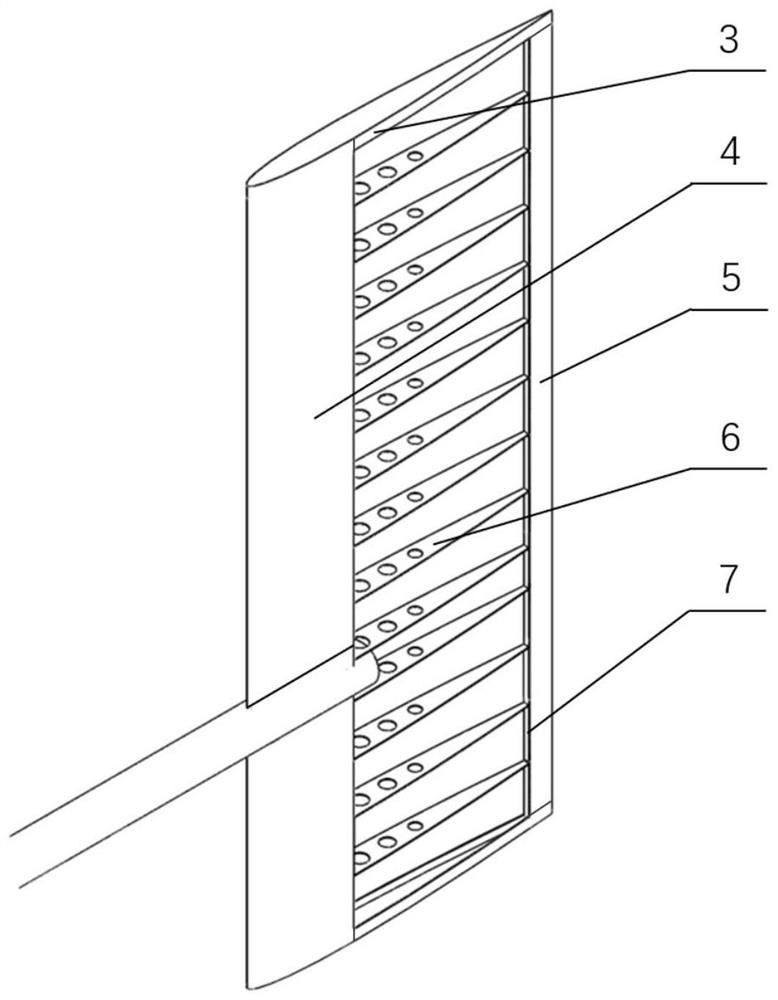 Ultra-light vertical tail structure of small unmanned aerial vehicle