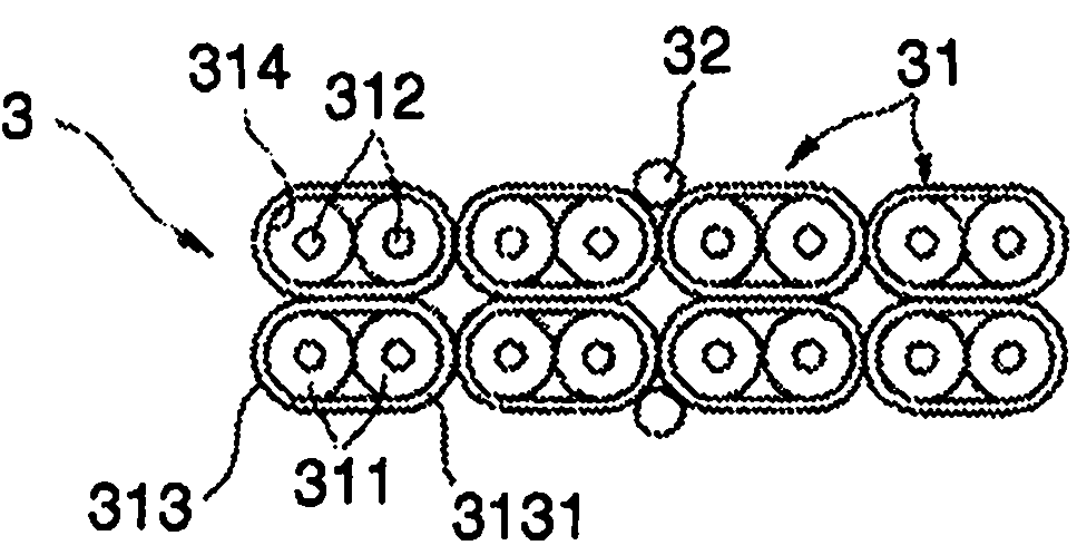 Multicore cable connector