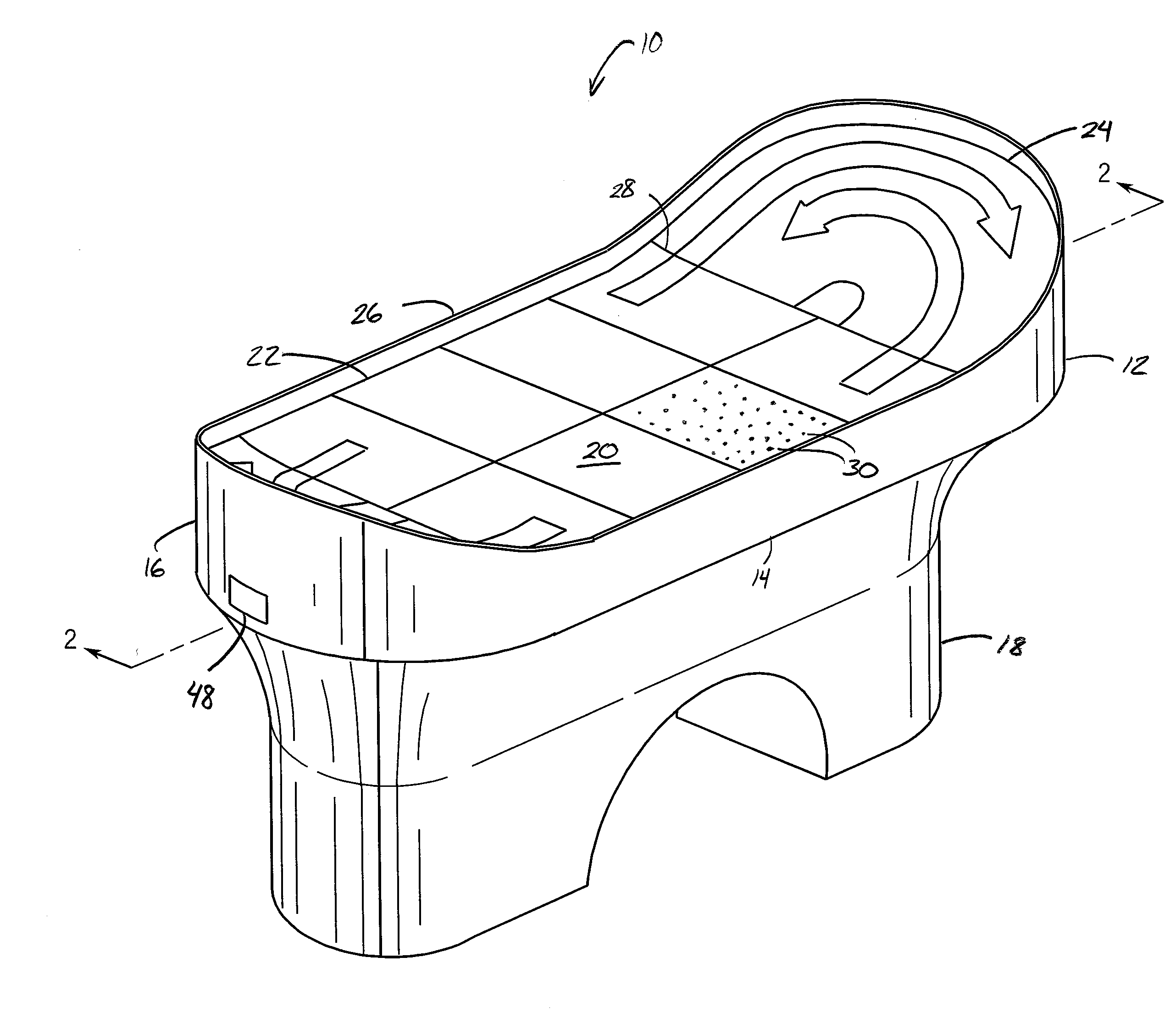 Banked air hockey table