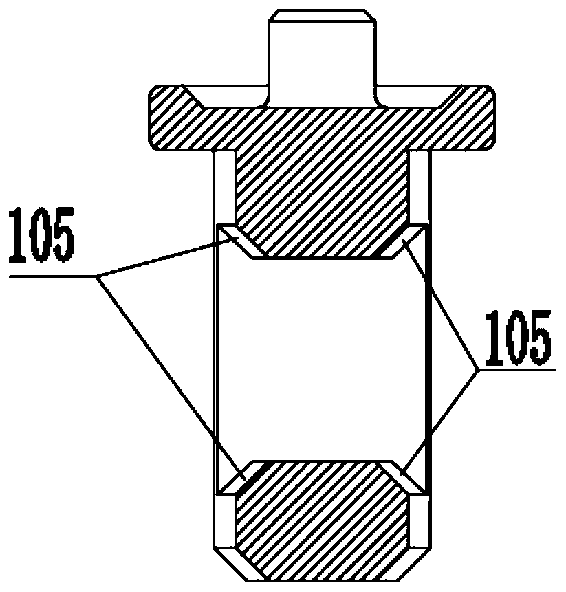 Cabinet double-door flat iron lock rod heaven and earth lock catch and assembling method