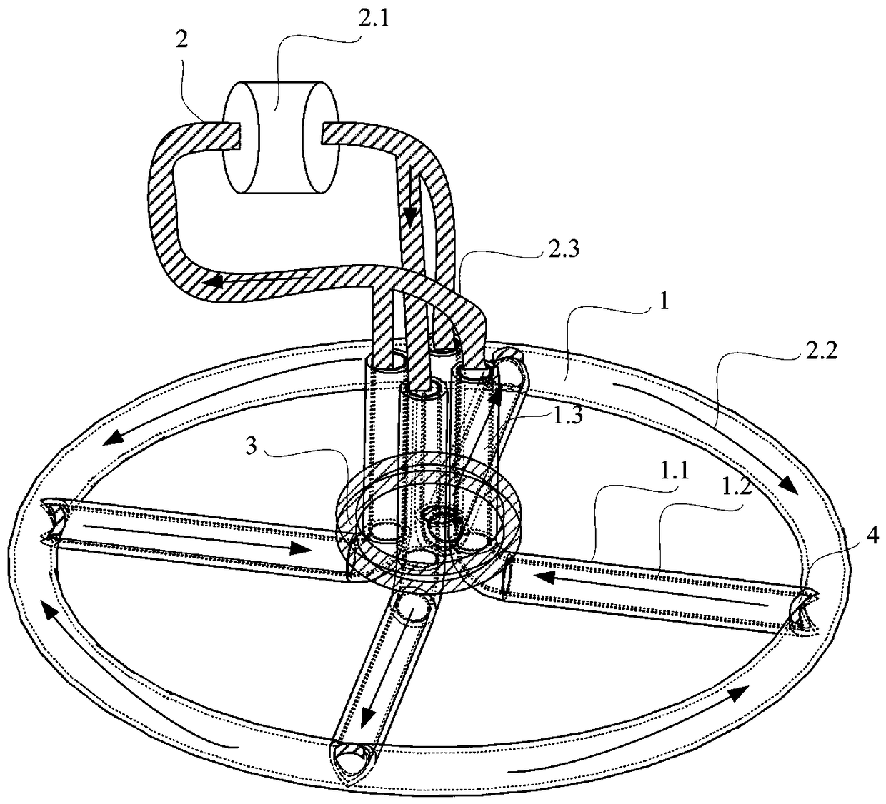 A high-voltage direct current transmission grounding electrode with a cooling system and a temperature control system