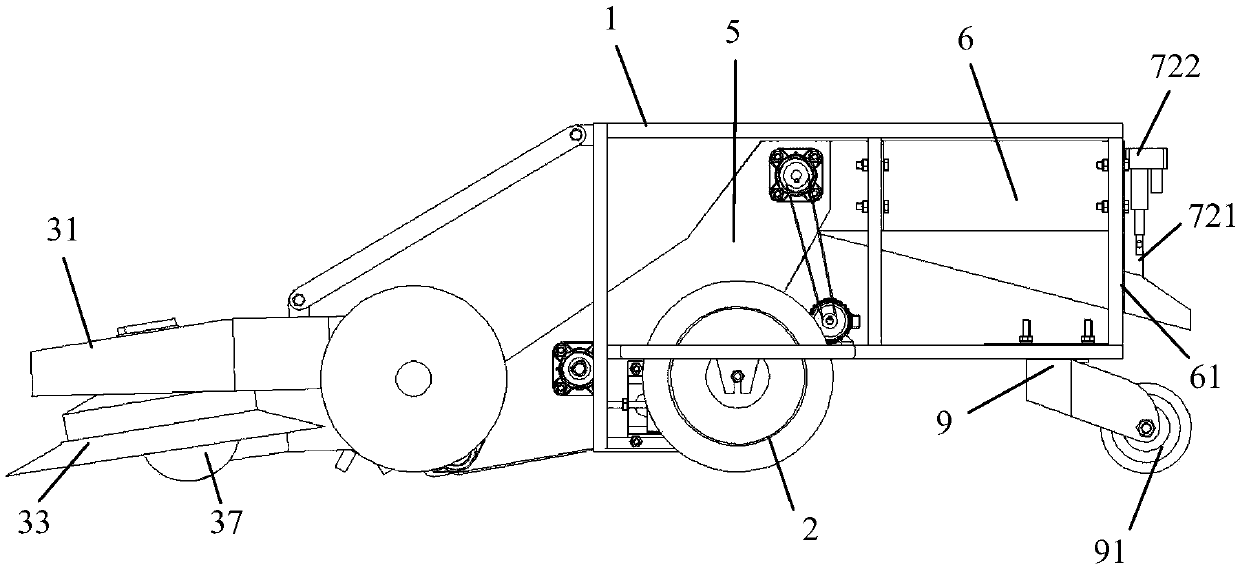 Intelligent granary bottom sweeping and collecting device