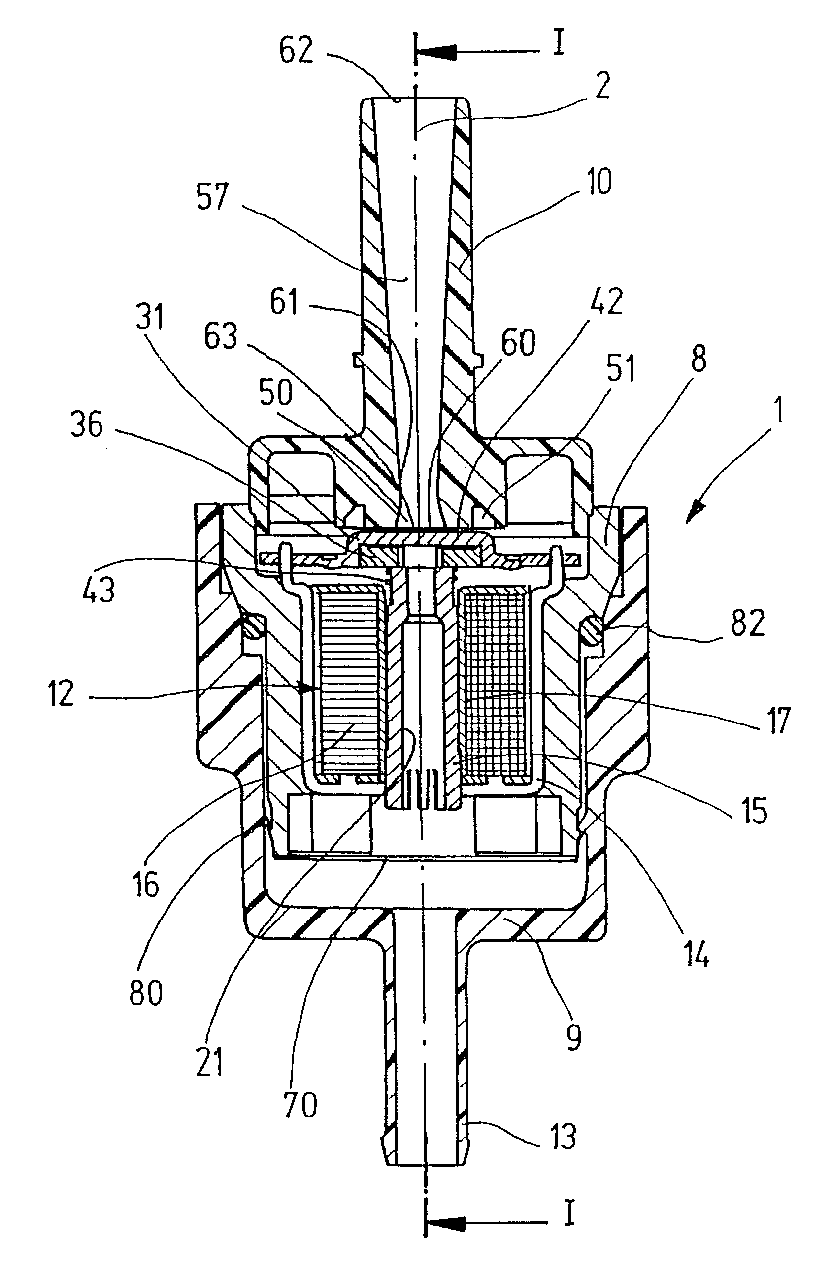 Valve for metered introduction of volatilized fuel