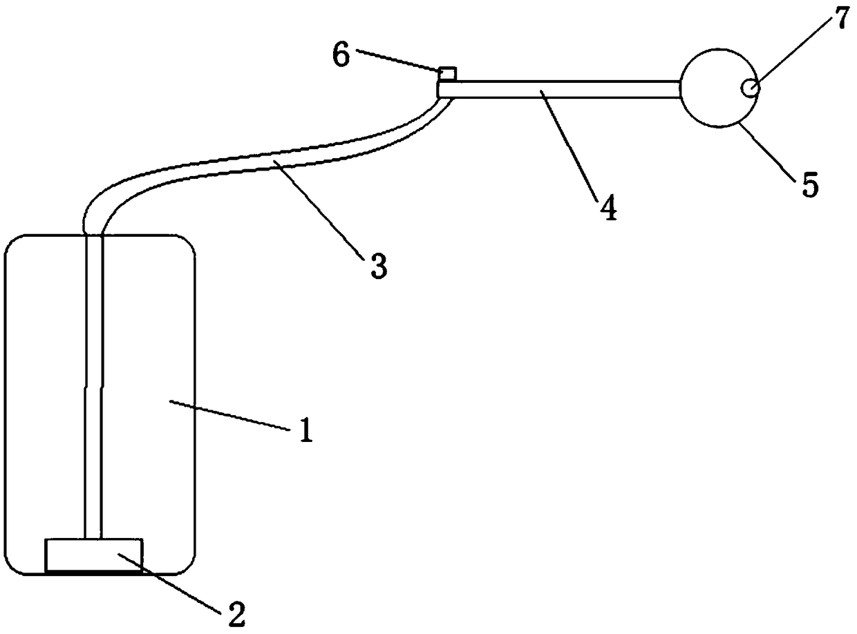 Novel wound flushing device used for first-aid nursing