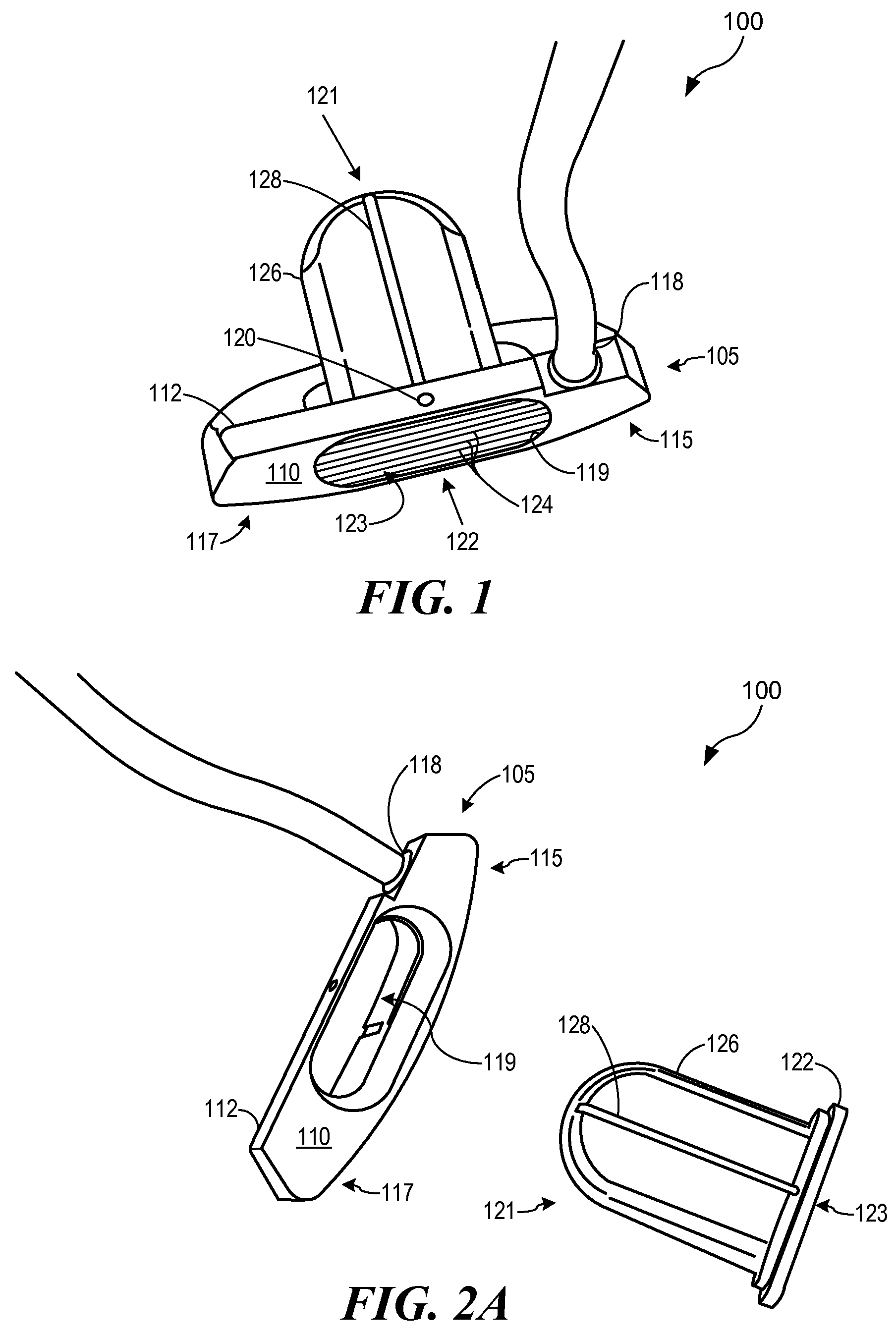 Multi-piece putter head having an insert