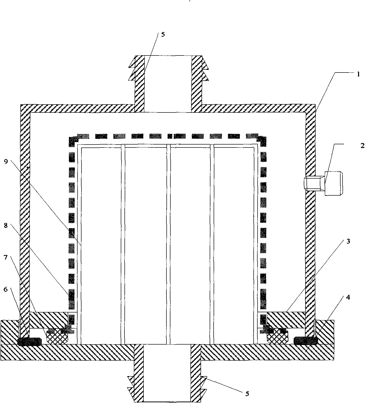 Coating filtering device with alarm function