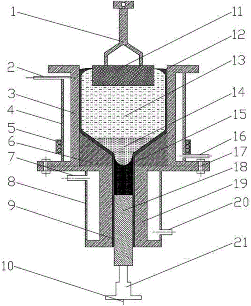 Method and device for preparing rare-earth metal through lower cathode electrolysis and in-situ ingot casting synchronization