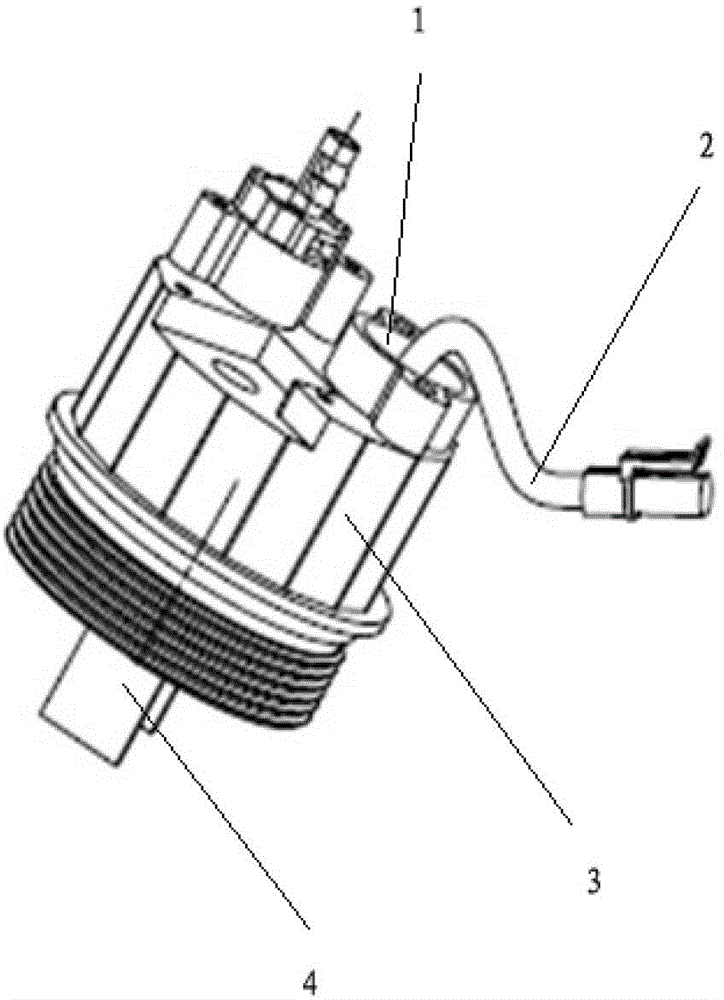 Heating type water accumulation cup for oil water separator