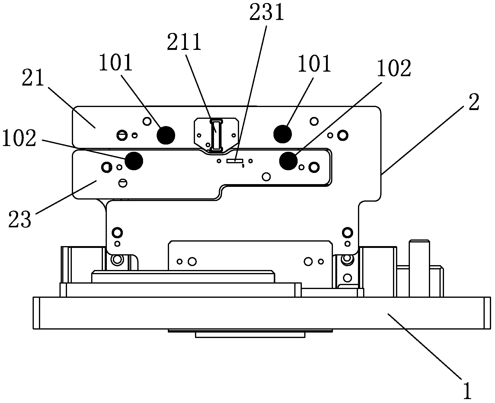 Detection device for detecting liquid crystal module