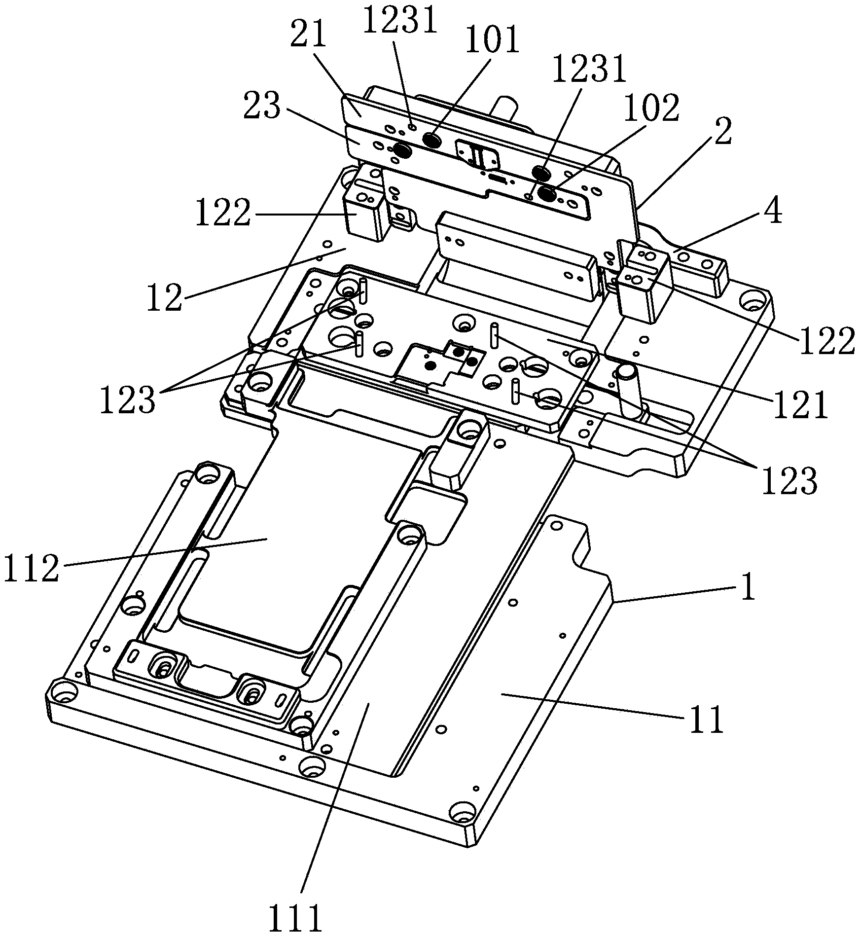 Detection device for detecting liquid crystal module