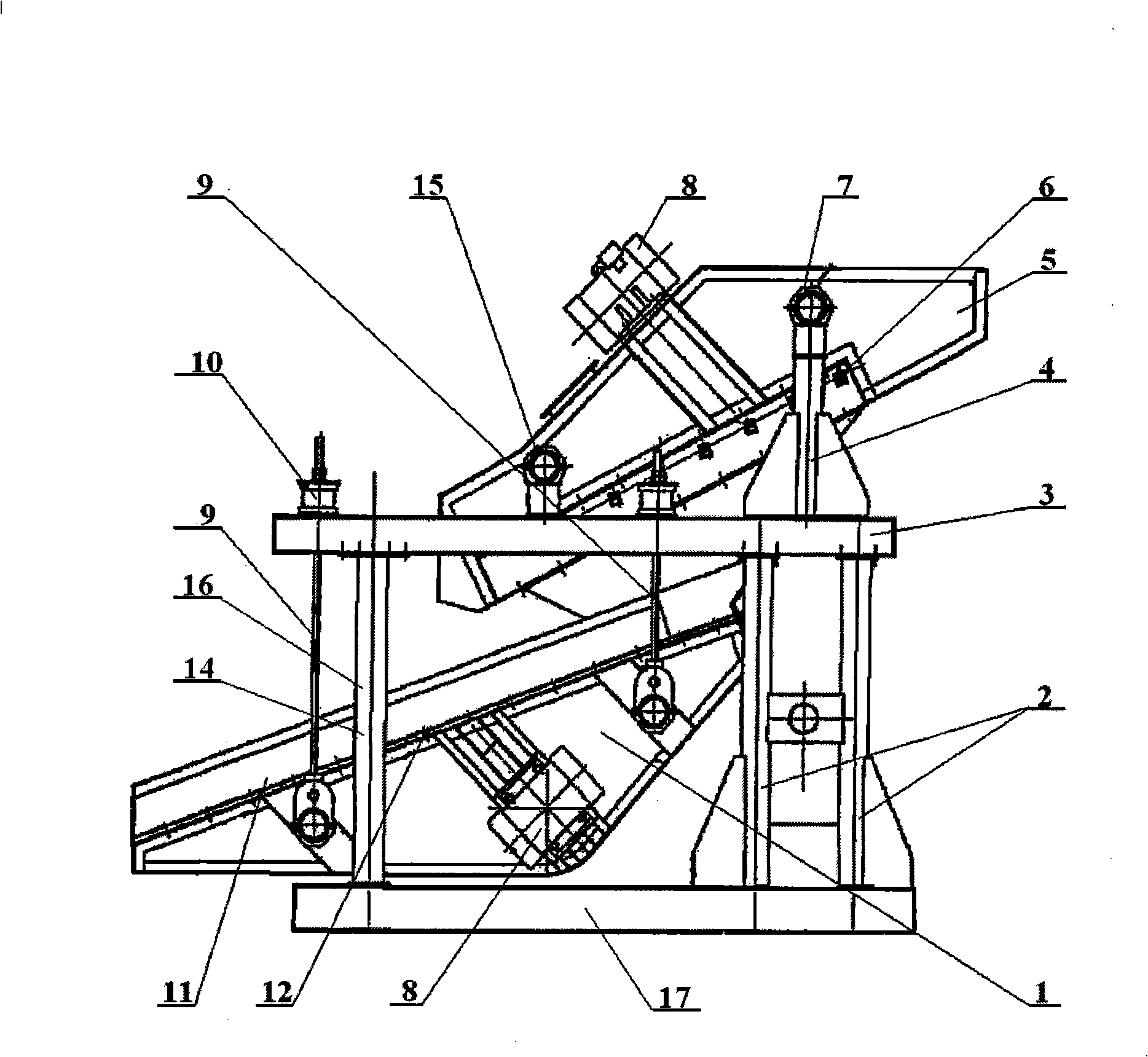 Combination vibration sieve