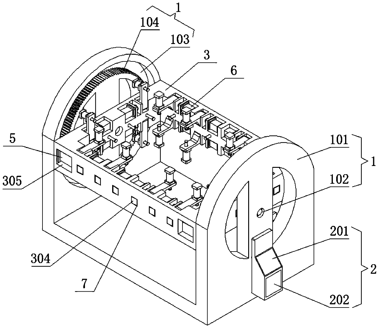 Limiting structure of mechanical arm and mechanical arm