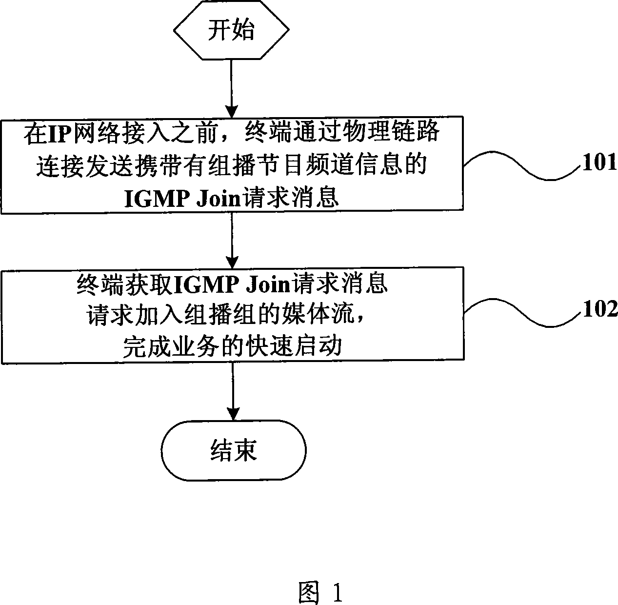 Service starting method, device and system of network television, and network television terminal