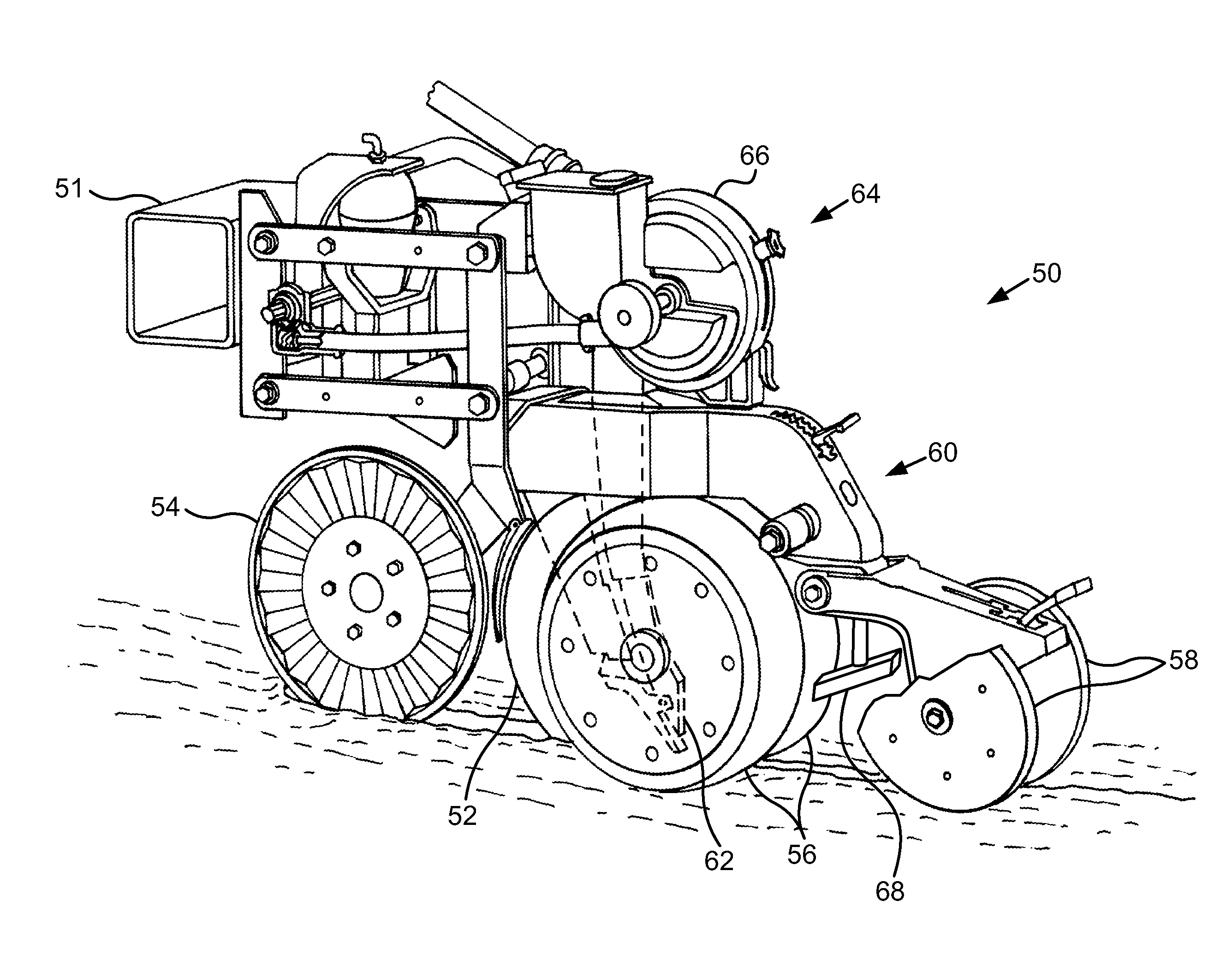 In-ground seed spacing monitoring system for use in an agricultural seeder