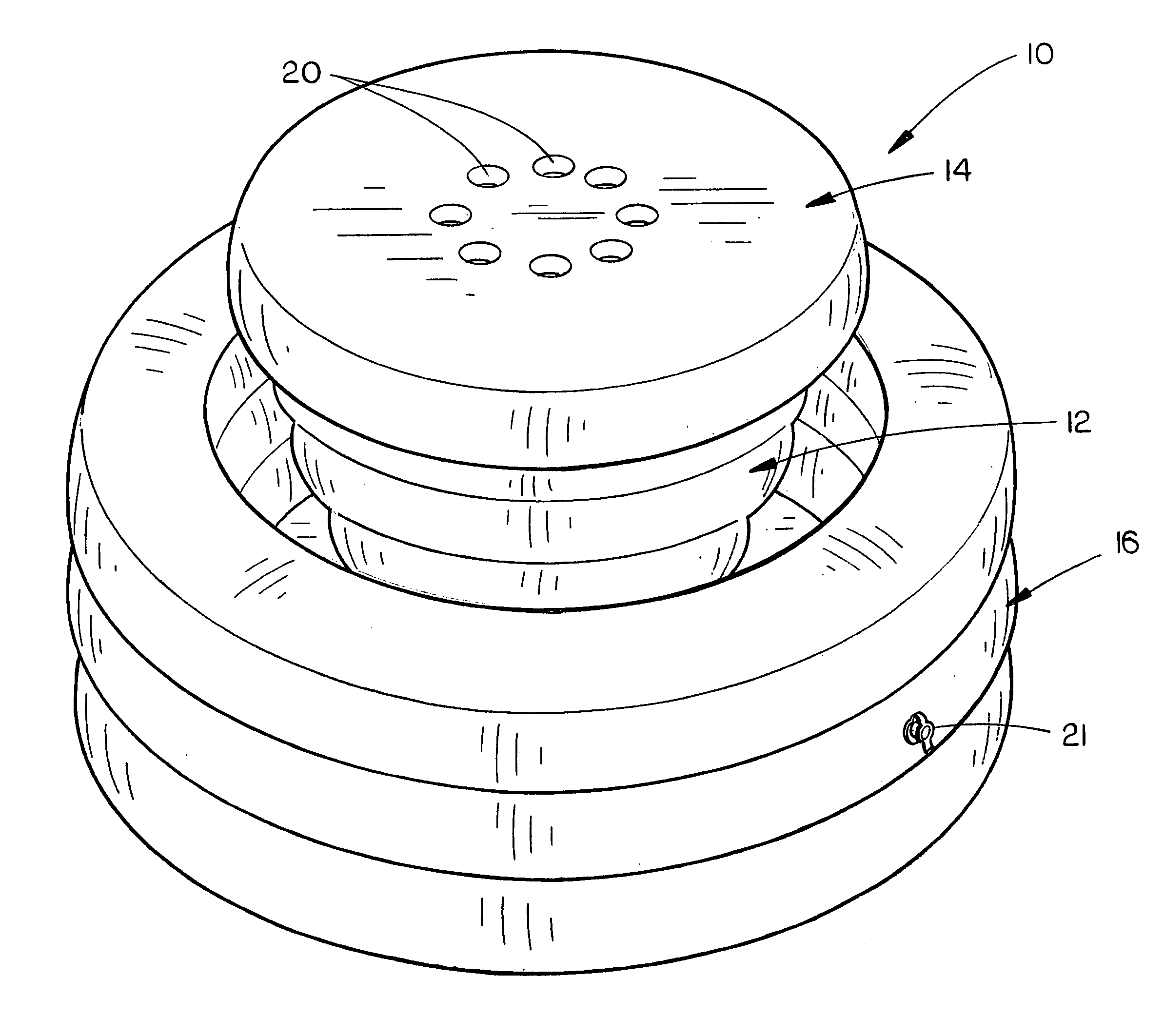 Inflatable picnic table