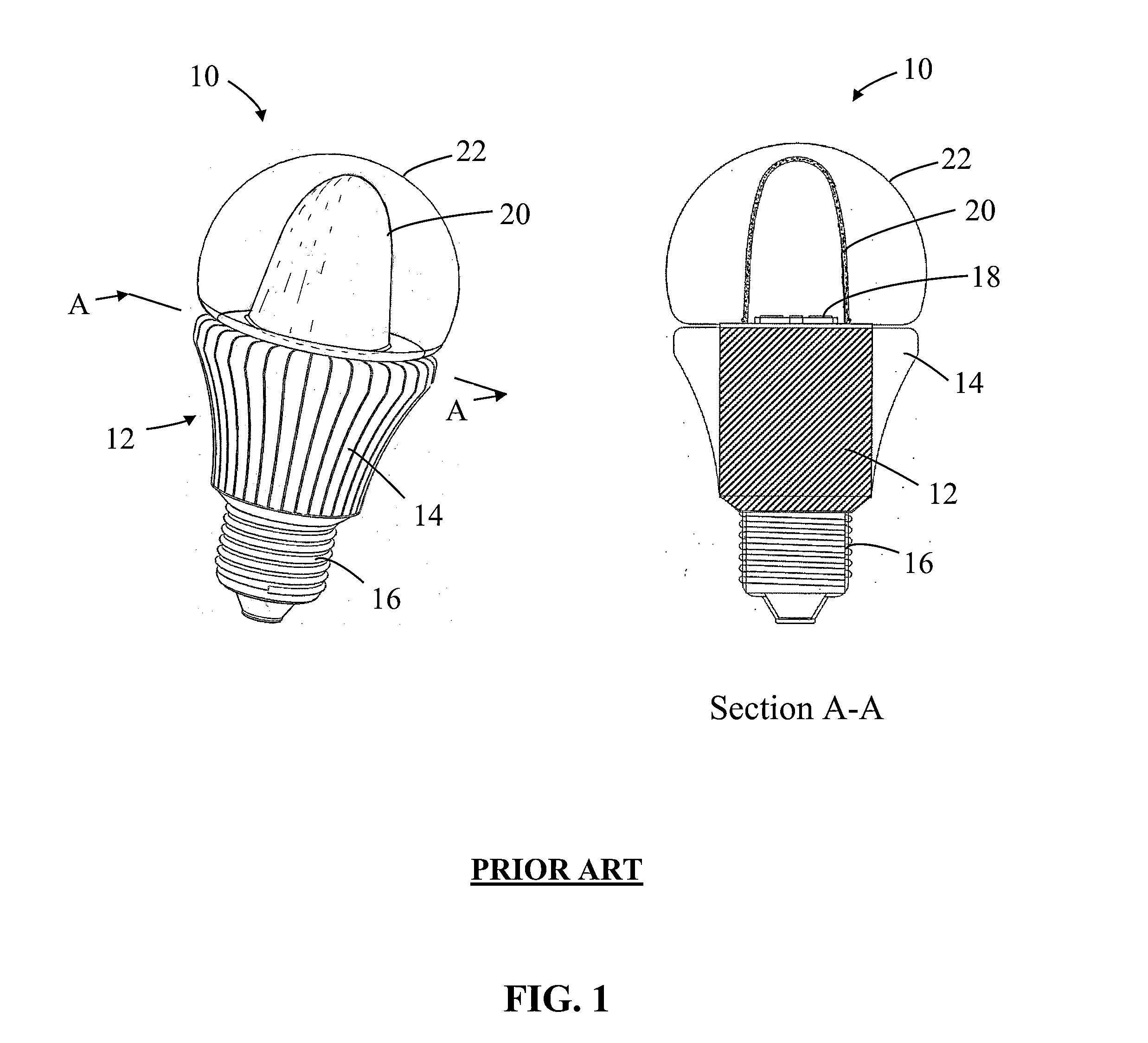 Solid-state lamps with improved radial emission and thermal performance