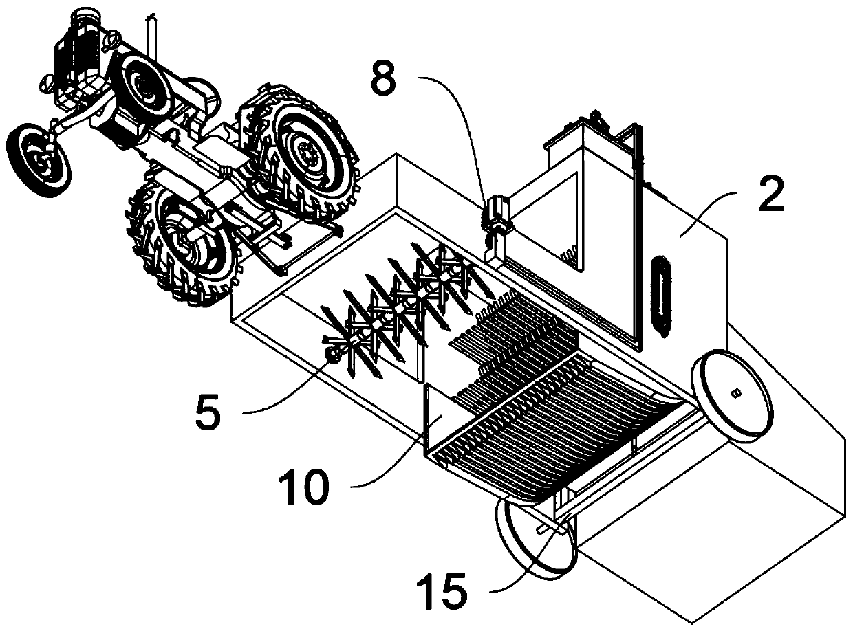 Farming machine capable of cleaning seedbed stubbles and performing deep scarification