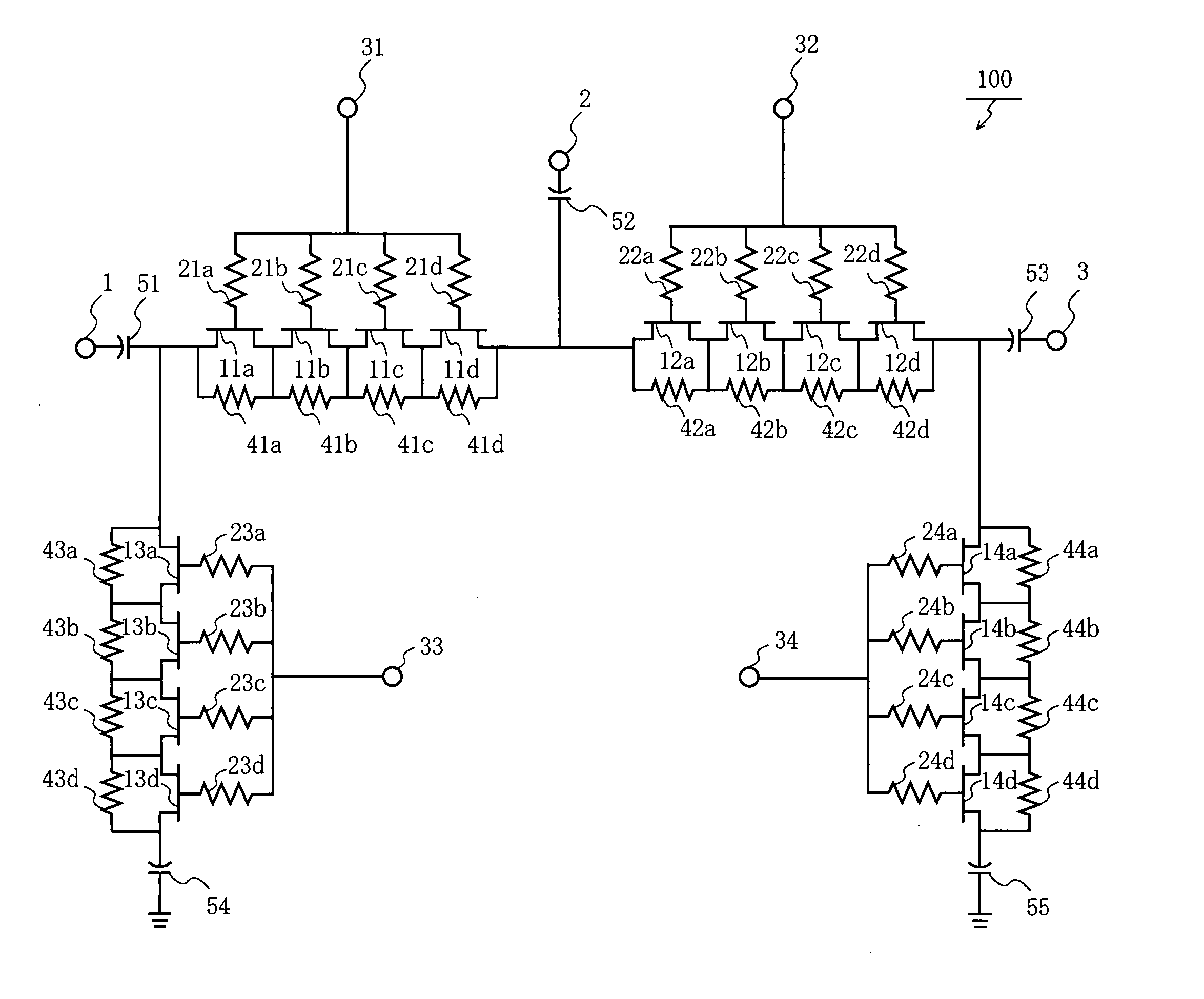 Radio frequency switching circuit and semiconductor device including the same