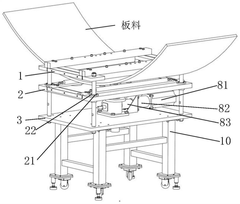 Flexible loading platform for sheet metal laser bending