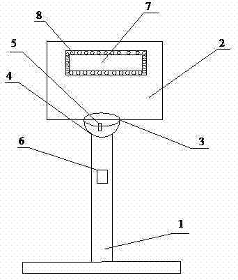 Basketball stand with flickering scoring display screen