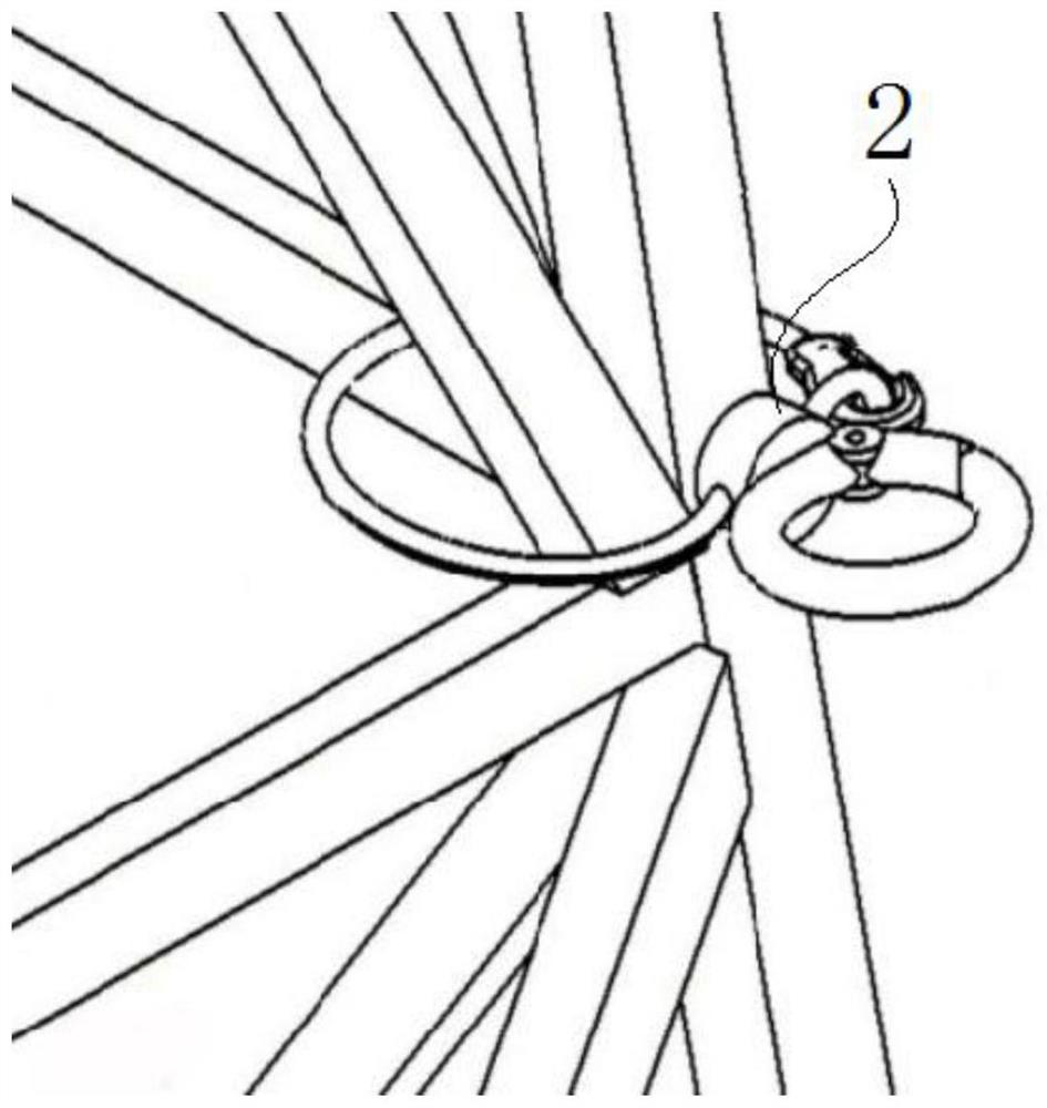 Climbing anti-falling device applied to power transmission line engineering