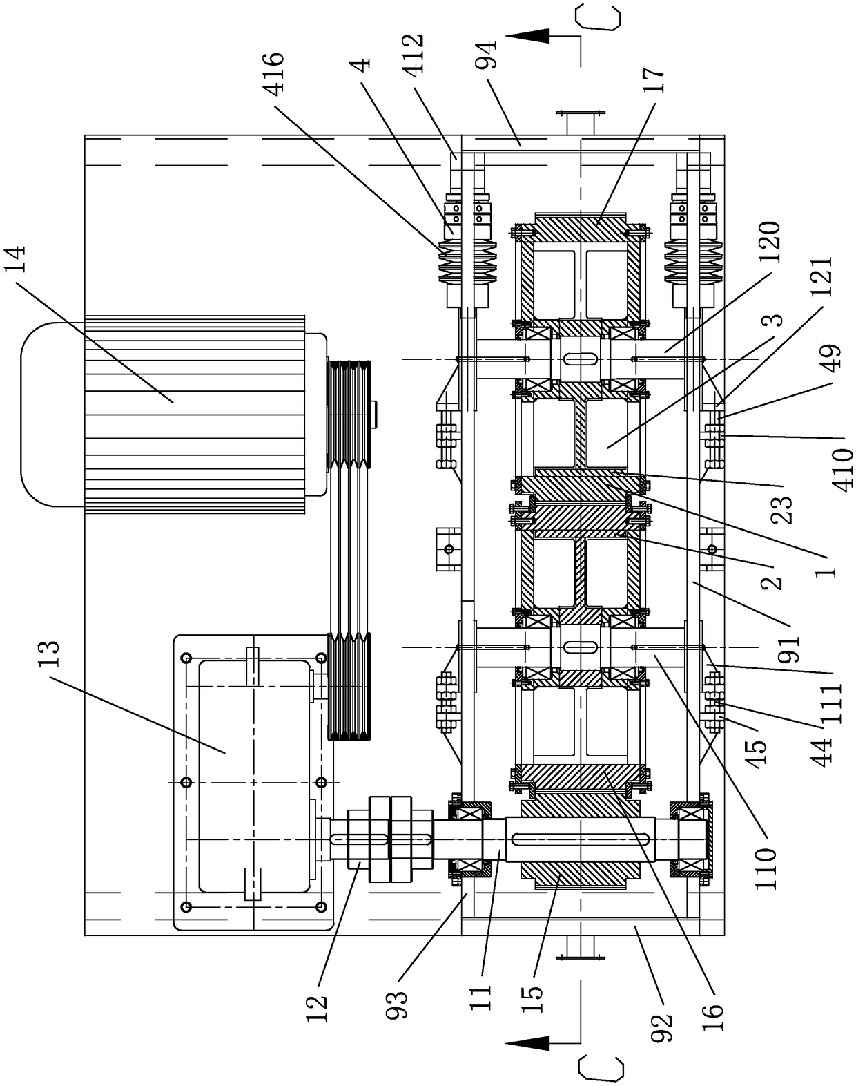 Granulating machine