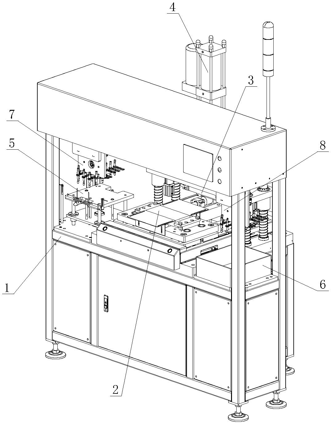 A kind of automatic punching machine and processing method thereof